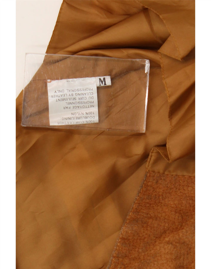Vintage damevest UK 12 medium brunt læder
