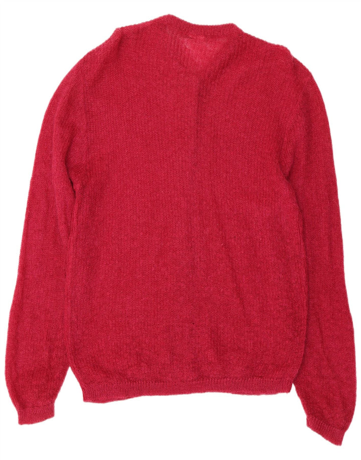 WEEKEND Womens Longline Cardigan Sweater UK 16 Large Red Mohair