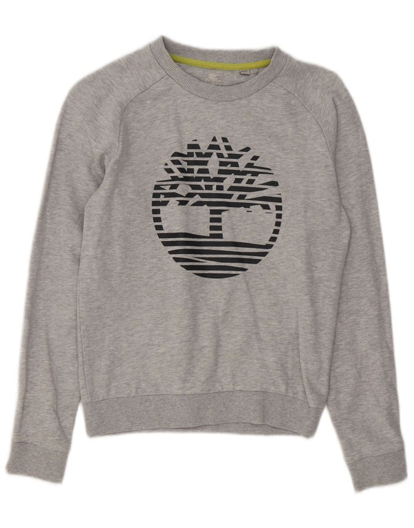 Timberland Boys Grafisk Sweatshirt Jumper 11-12 år XS Grå Flecked