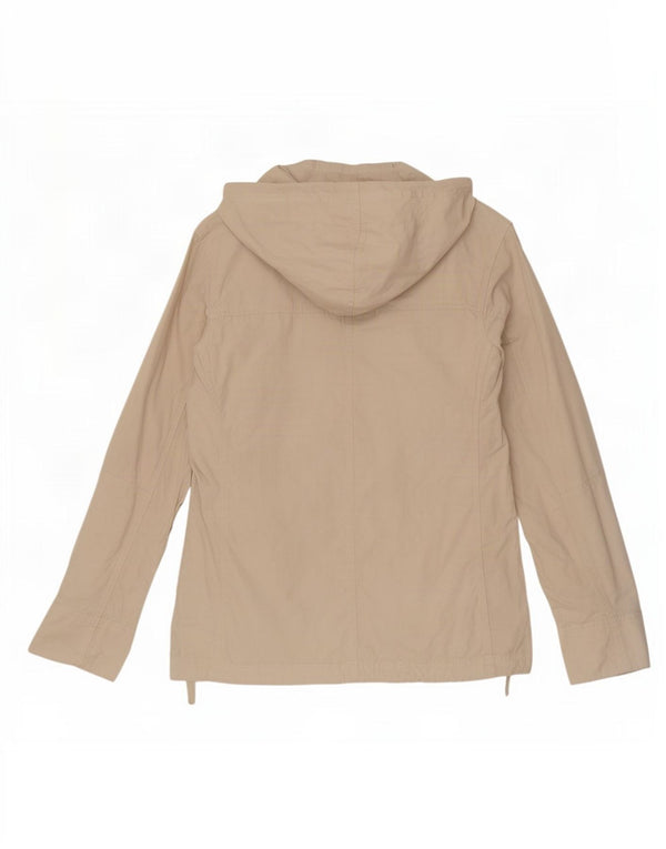 Champion Womens Relaxed Fit Hooded Tracksuit Top Jacket UK 10 Small Beige