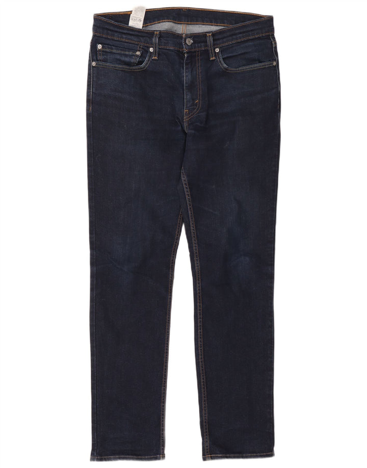 Levi's Herre 511 Slim Jeans W34 L34 Marineblå Bomuld