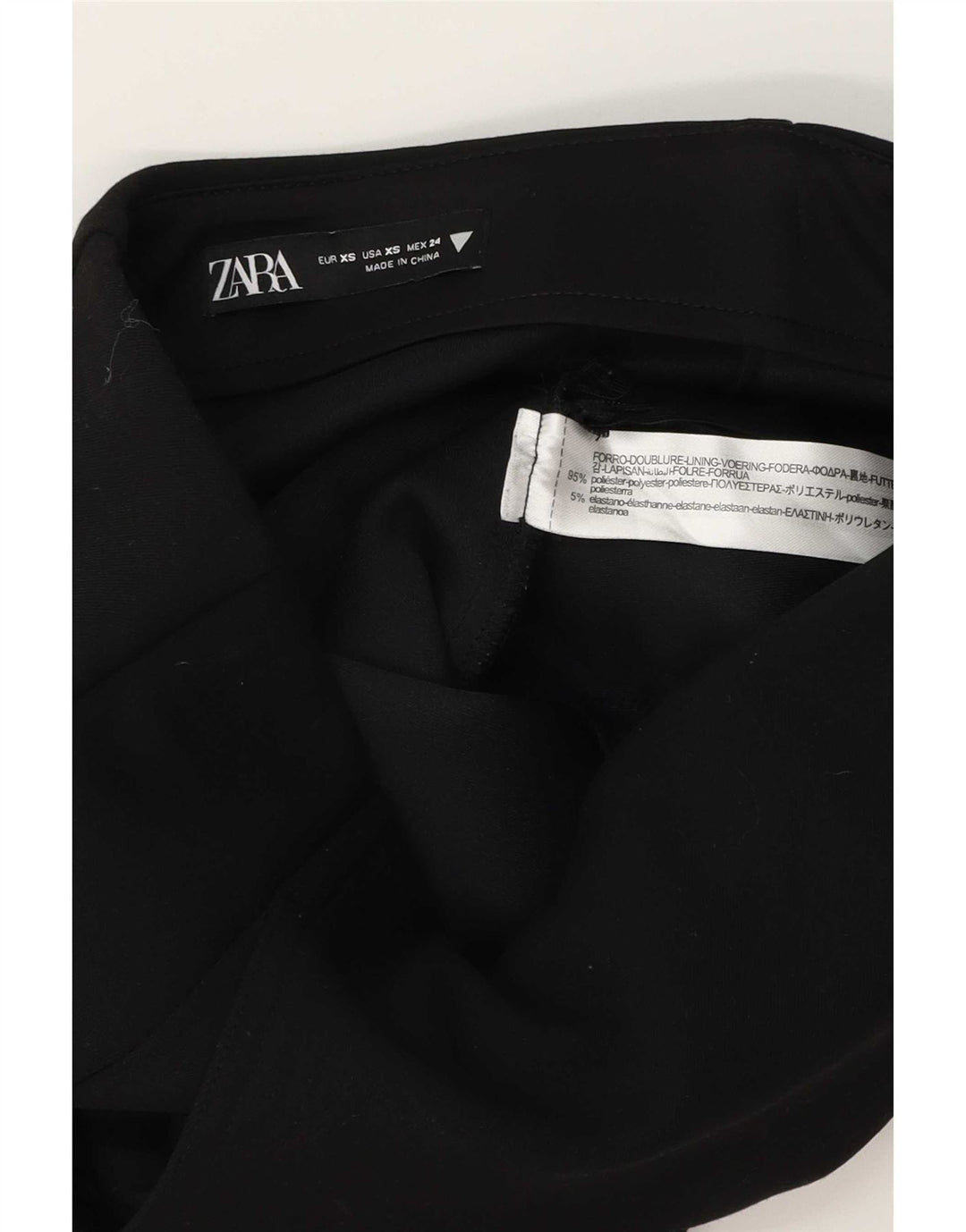 Zara Mini-nederdel til kvinder XS W24 Sort polyester