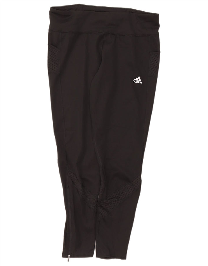 ADIDAS Aeroready Leggings til kvinder UK 16/18 Large Black Polyester