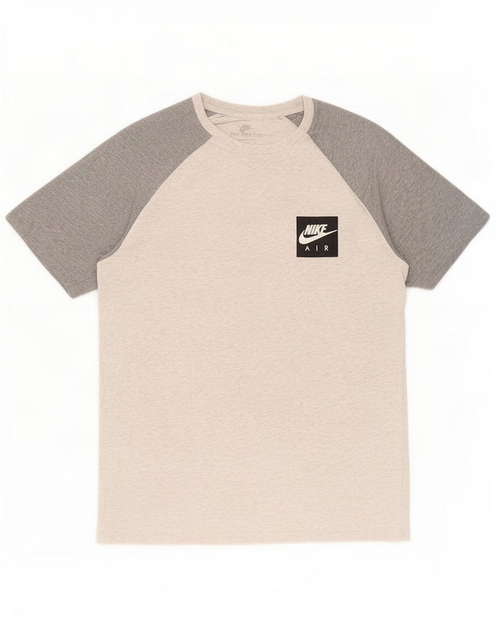 Nike grafisk t-shirt til mænd, mellemgrå farveblok