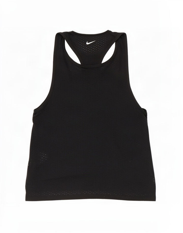 Nike Dame Dri Fit Vest Top UK 10 Small Black Polyester