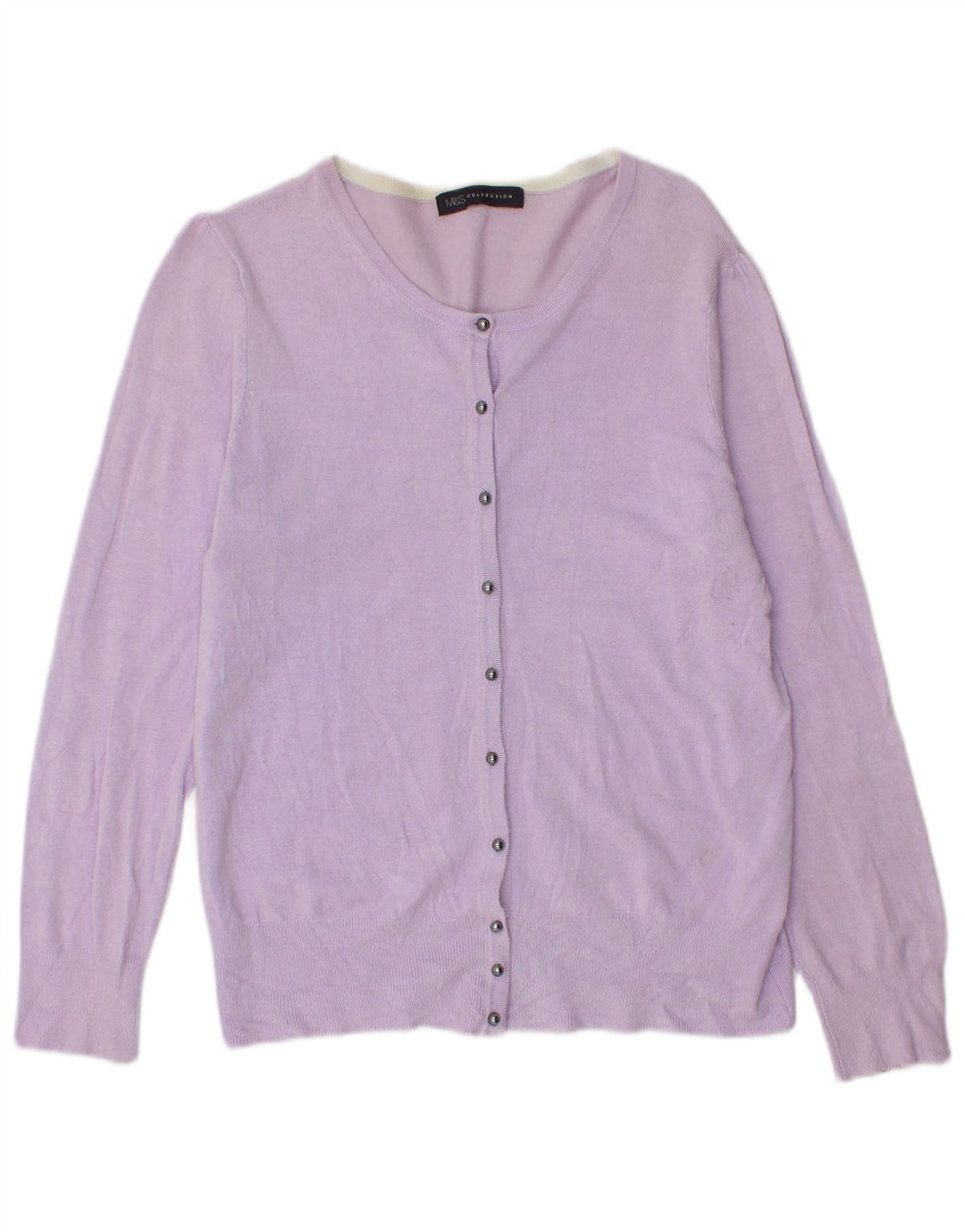 MARKS & SPENCER Dame cardigan sweater UK 14 Medium Purple Viscose
