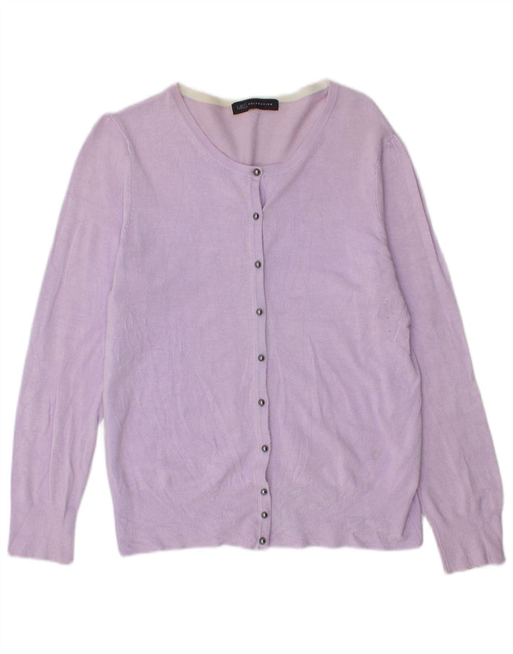 MARKS & SPENCER Dame cardigan sweater UK 14 Medium Purple Viscose