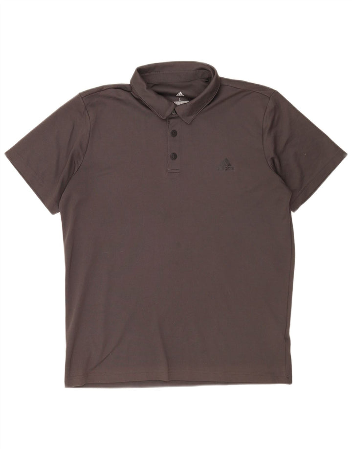 ADIDAS Climalite poloshirt til mænd, stor grå polyester