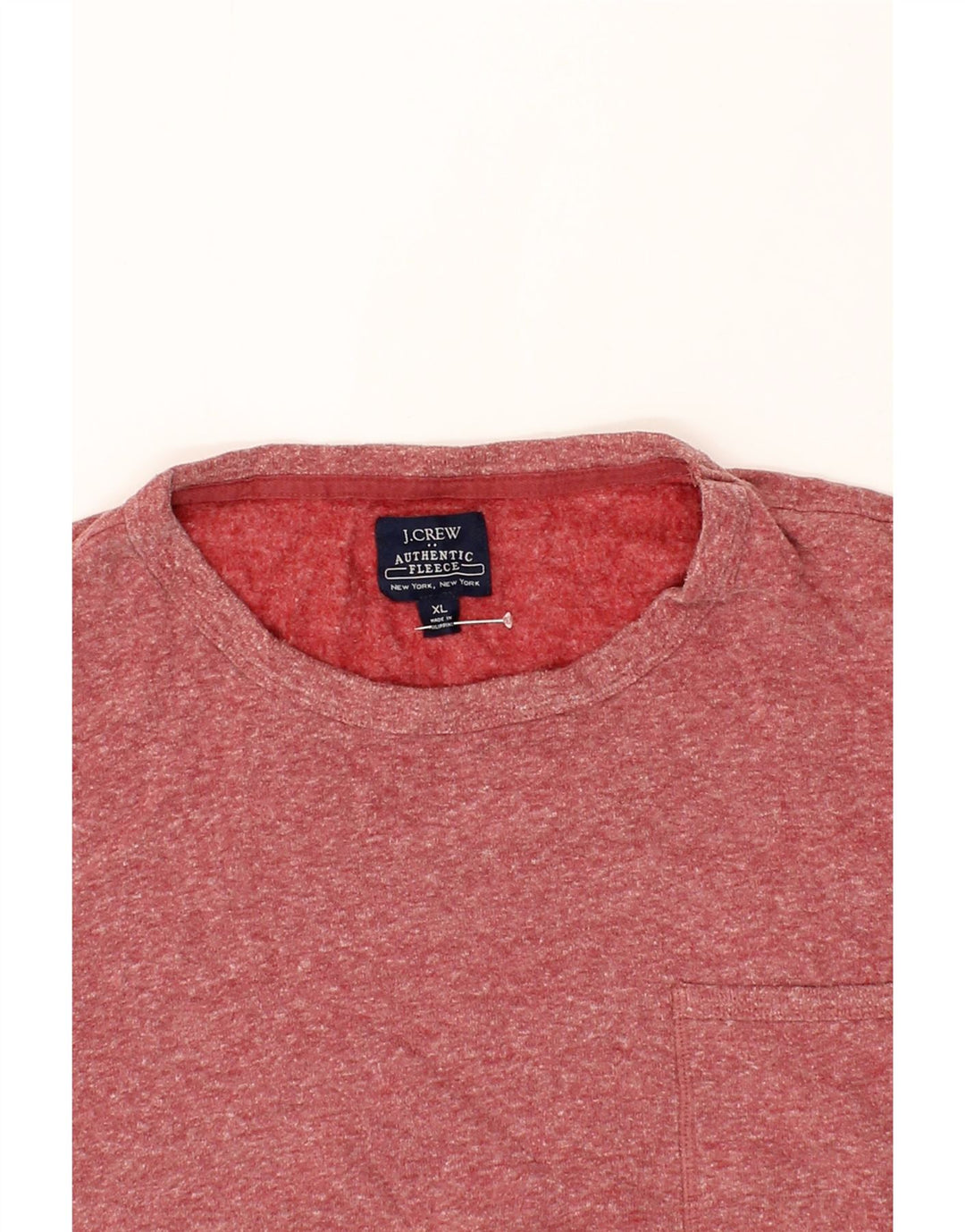 J. CREW Mens Sweatshirt Jumper XL Red Flecked Cotton Vintage J. Crew and Second-Hand J. Crew from Messina Hembry 