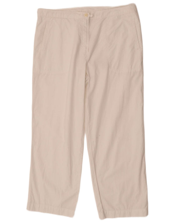 Marks & Spencer Lige Chinobukser til kvinder UK 14 Large W34 L26 White