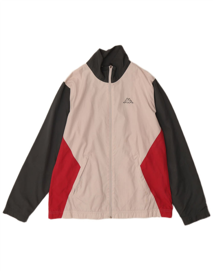 KAPPA Træningsdragt til mænd Topjakke Lille hvid Colourblock Polyester