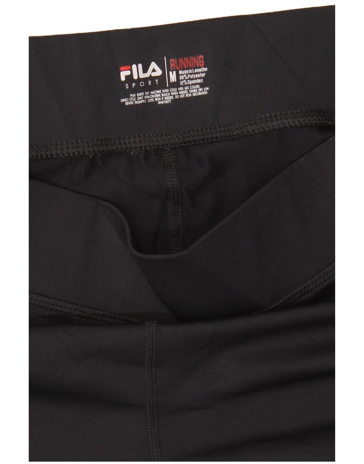 Fila Womens Leggings UK 14 Medium Black Polyester