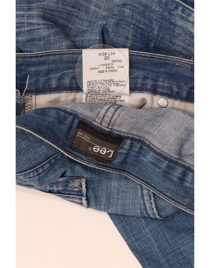 Lee Herre Zed Straight Jeans W38 L30 Blå Bomuld