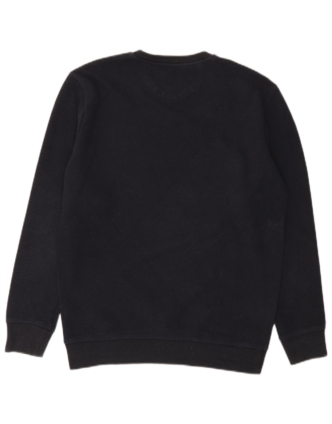 Zara Herre Crew Neck Jumper Sweater Medium Navy Blue Polyester