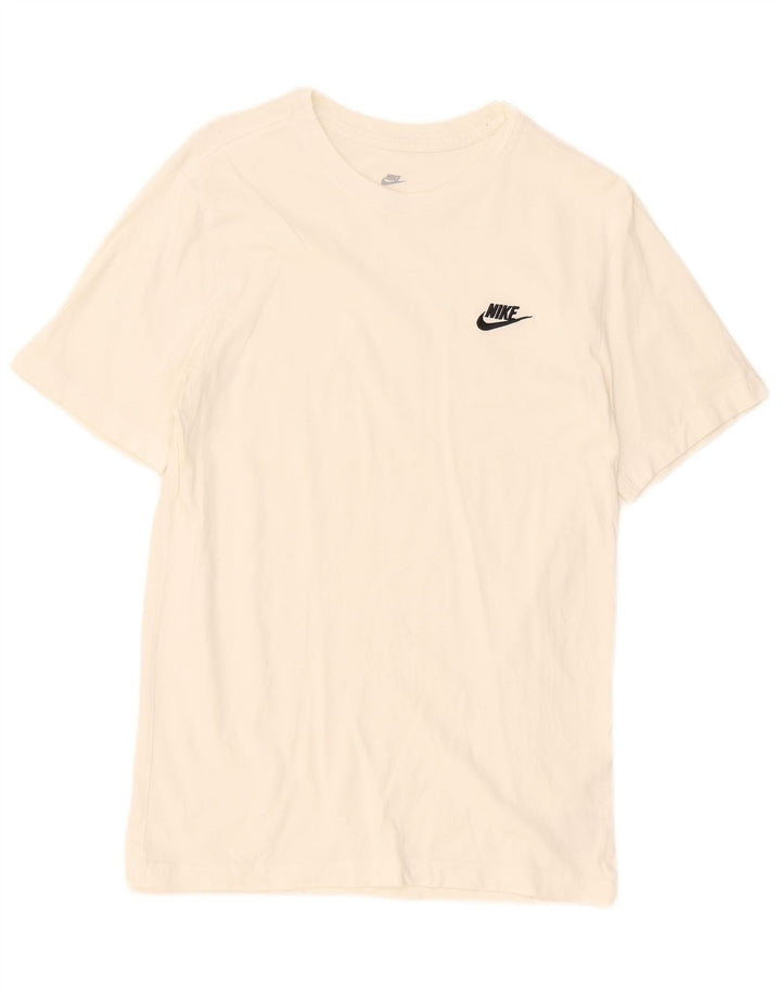 Nike T-shirt top til mænd, lille råhvid bomuld