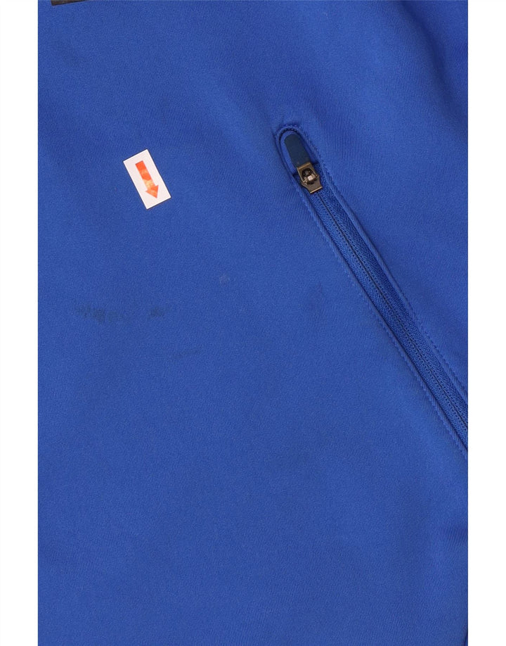 NIKE Dri Fit grafisk hættetrøje til drenge 8-9 år Lille blå polyester