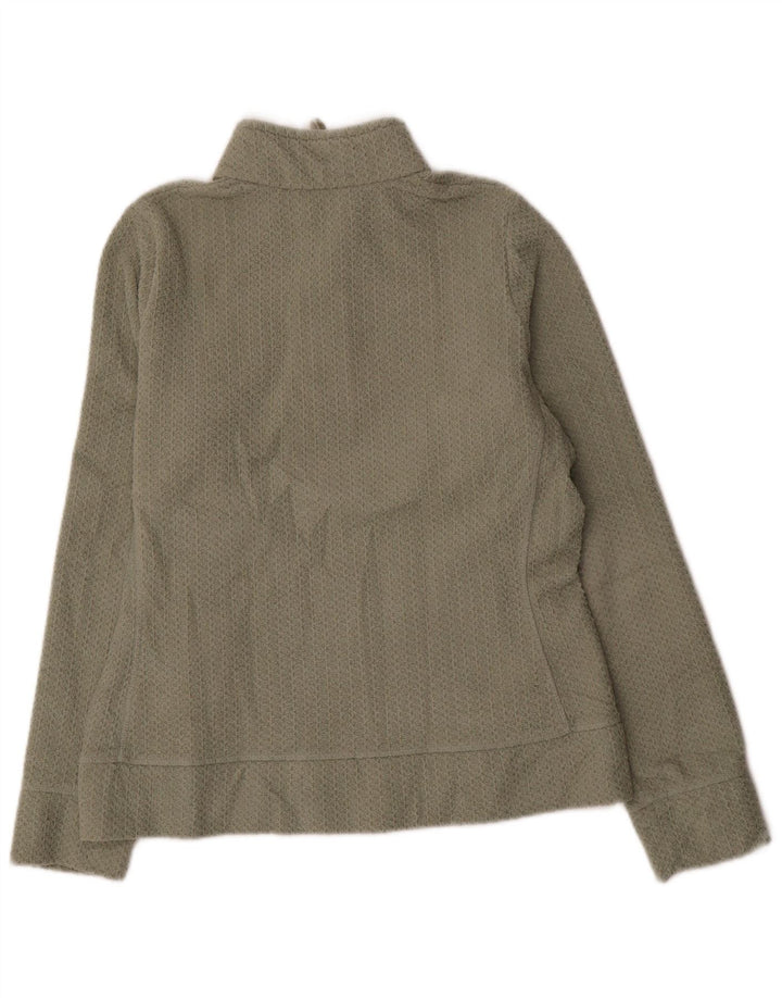 Marks & Spencer Sweatshirt med lynlås til kvinder UK 12 Medium Khaki