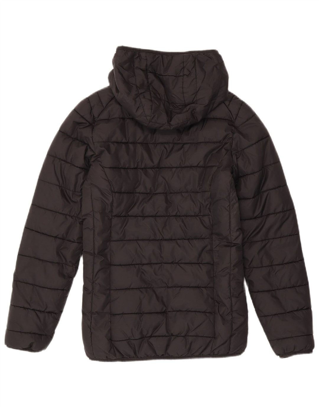 Ellesse Dame Hætte Polstret Vendbar Jakke UK 6 XS Sort Nylon