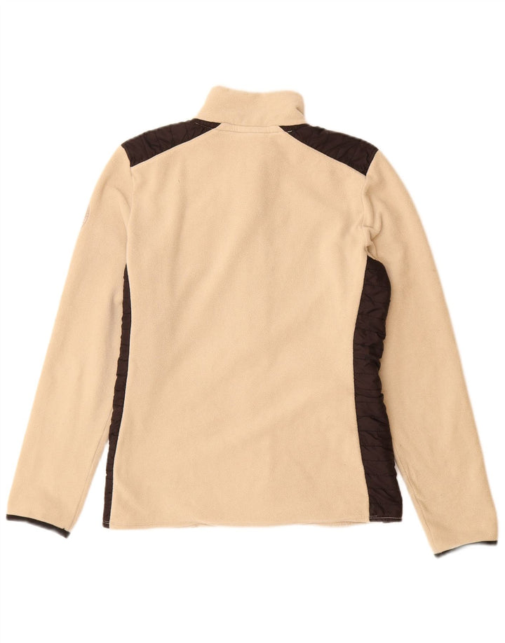 NAPAPIJRI Fleecejakke til kvinder UK 14 Large Beige Colourblock Polyester