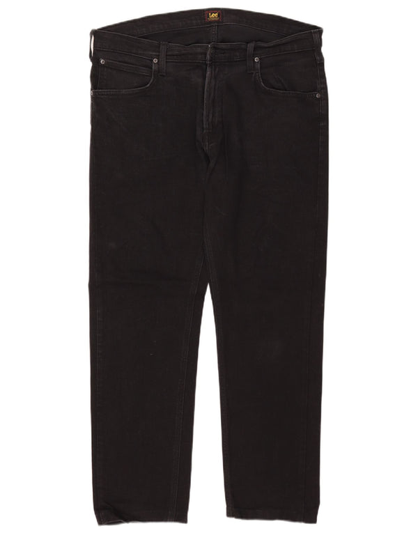 Lee Mens Daren Zip Fly Straight Jeans W36 L28 Sort Bomuld