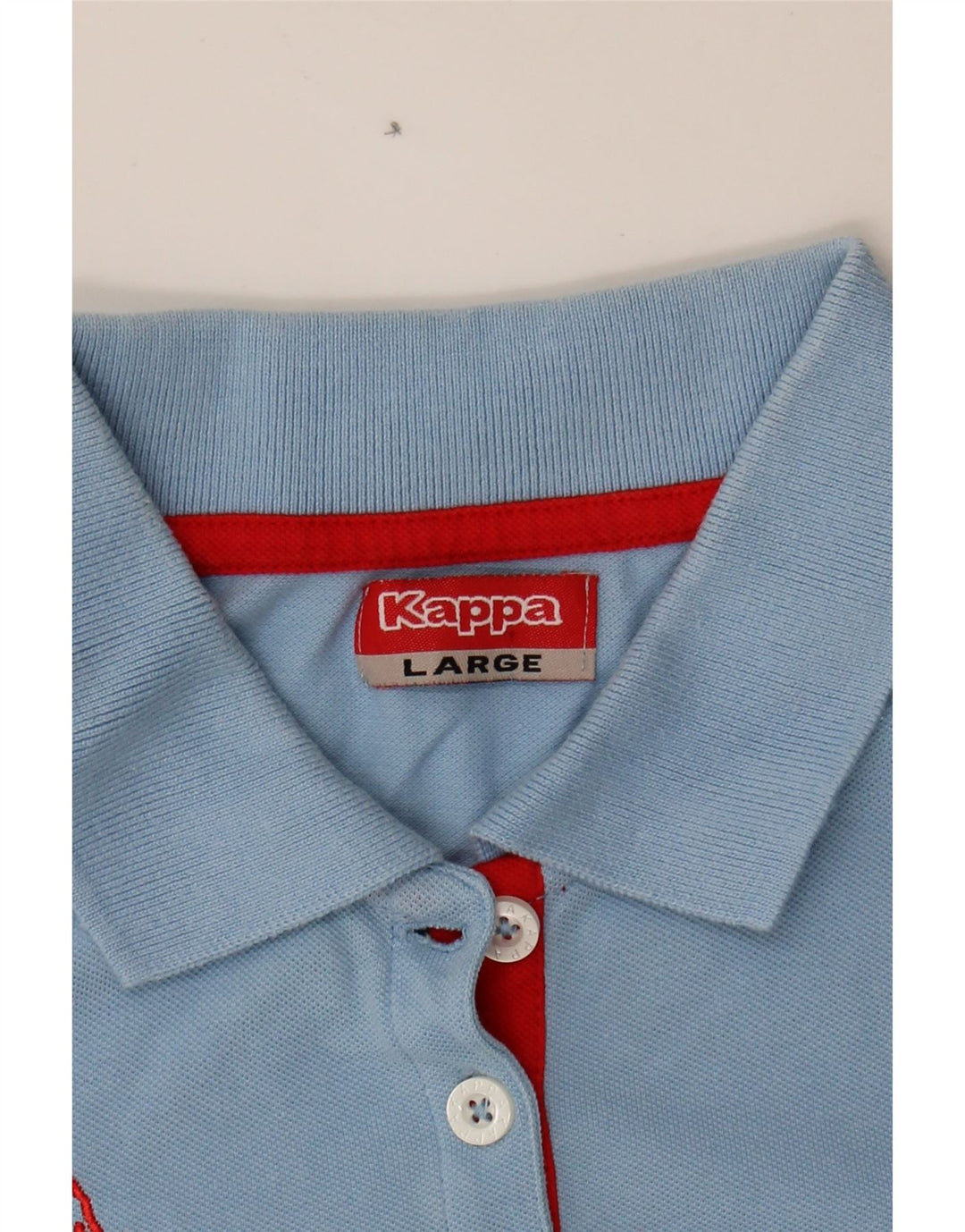 KAPPA Womens Polo Shirt UK 14 Large Blue Cotton Vintage Kappa and Second-Hand Kappa from Messina Hembry 