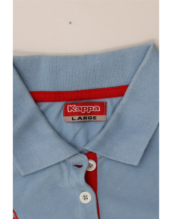 KAPPA Womens Polo Shirt UK 14 Large Blue Cotton Vintage Kappa and Second-Hand Kappa from Messina Hembry 