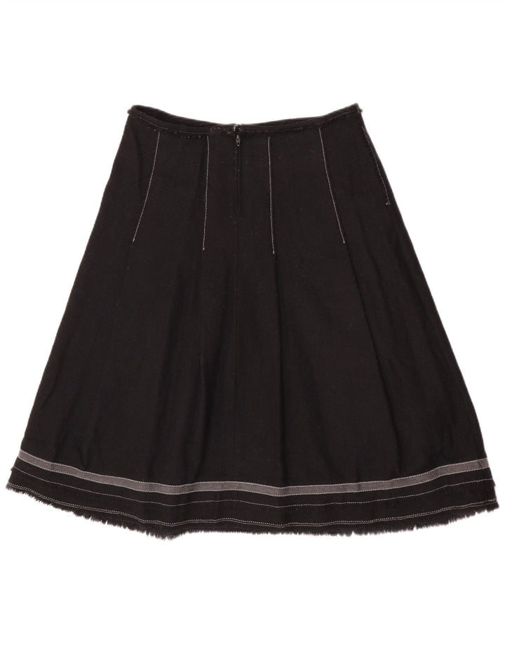 Max & Co. Dame A-Line nederdel UK 12 Medium W30 Sort Uld