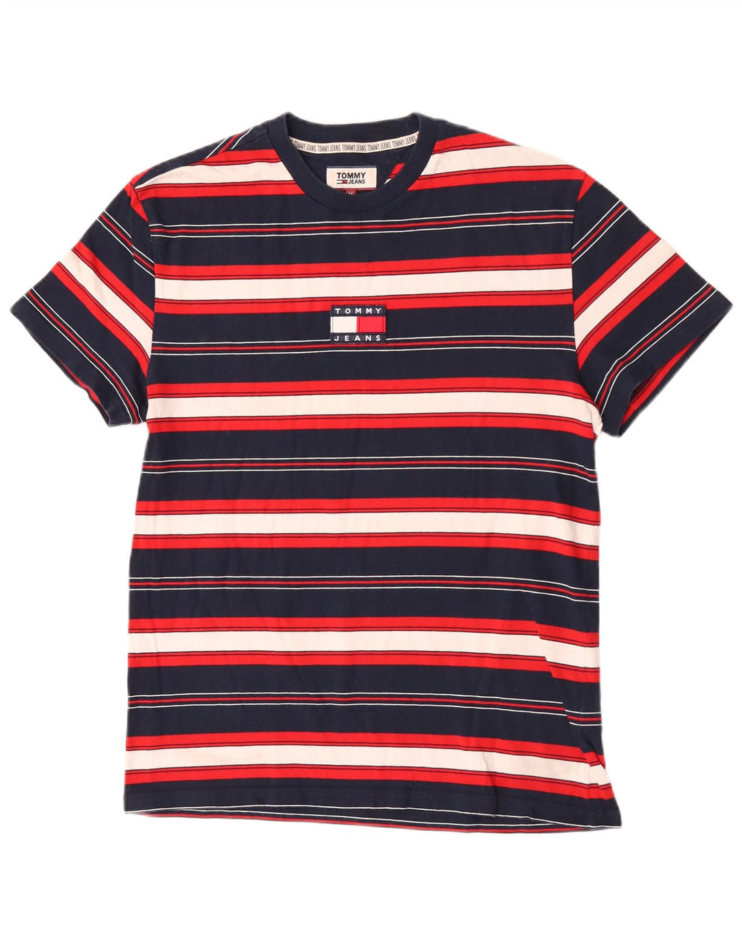 Tommy Hilfiger Kortærmet Herre T-Shirt Top Medium Flerfarvet Stribet