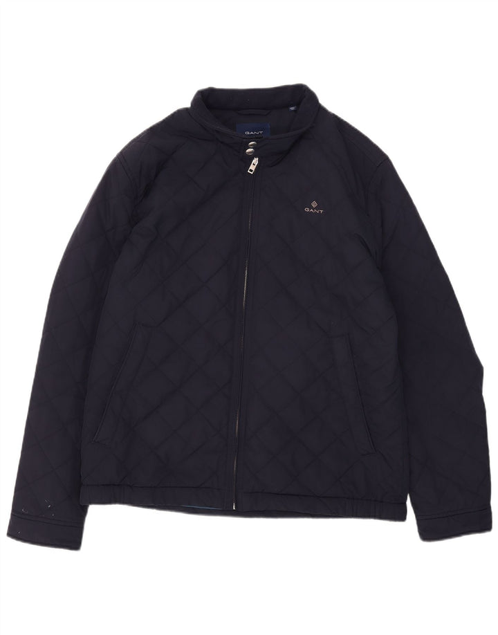 Gant Herre quiltet jakke UK 42 XL Navy Blue Polyester
