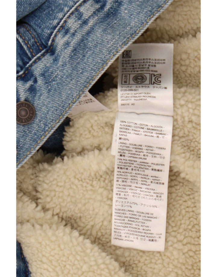 Levi's Herre Sherpa Denimjakke UK 44 2XL Blå Bomuld