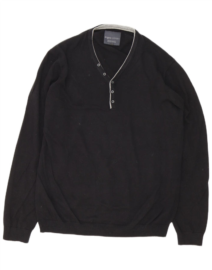 Angelo Litrico Herre V-hals sweater XL Sort