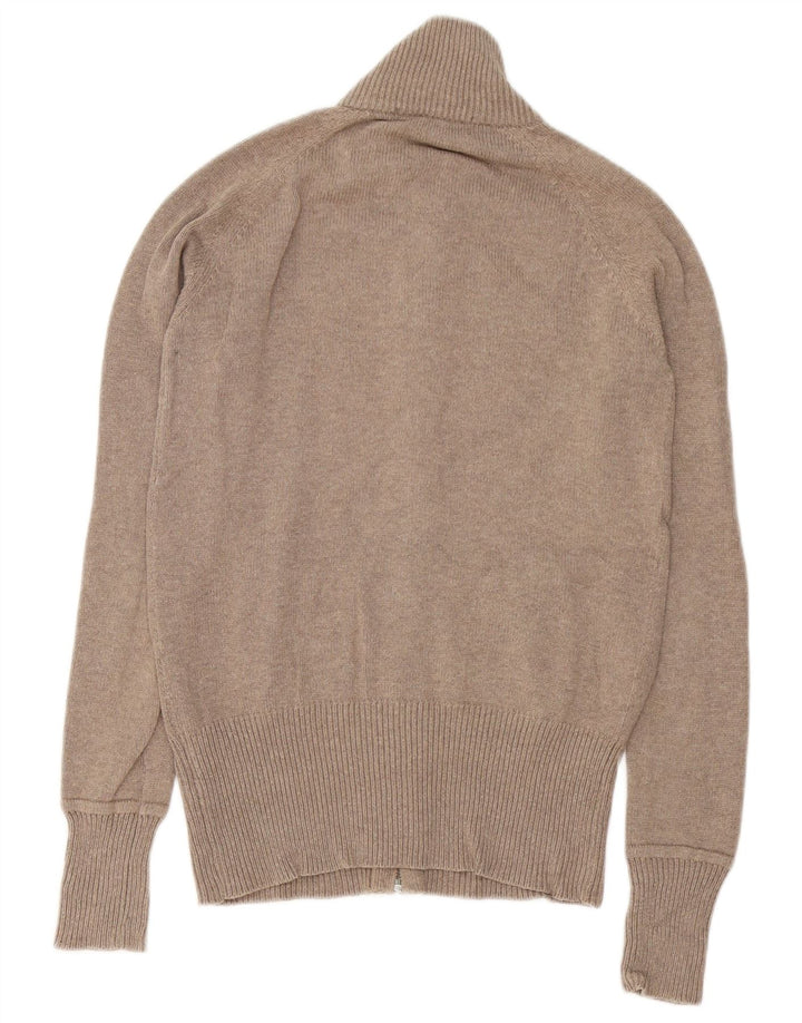 Zara Dame Cardigan Sweater UK 14 Medium Grey Bomuld