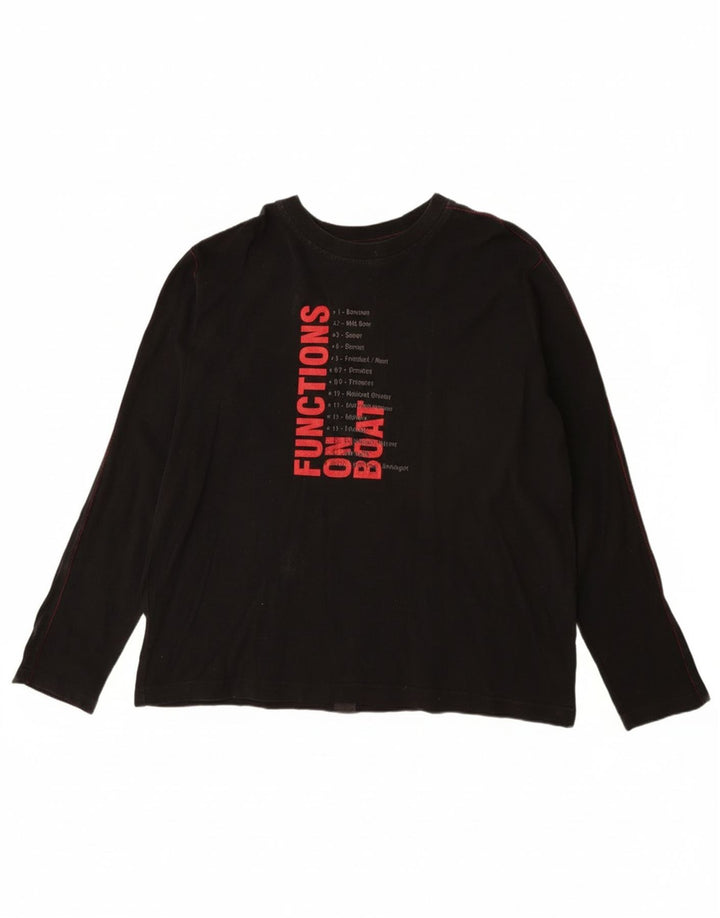 Murphy & Nye Herre grafisk top langærmet 2XL sort bomuld