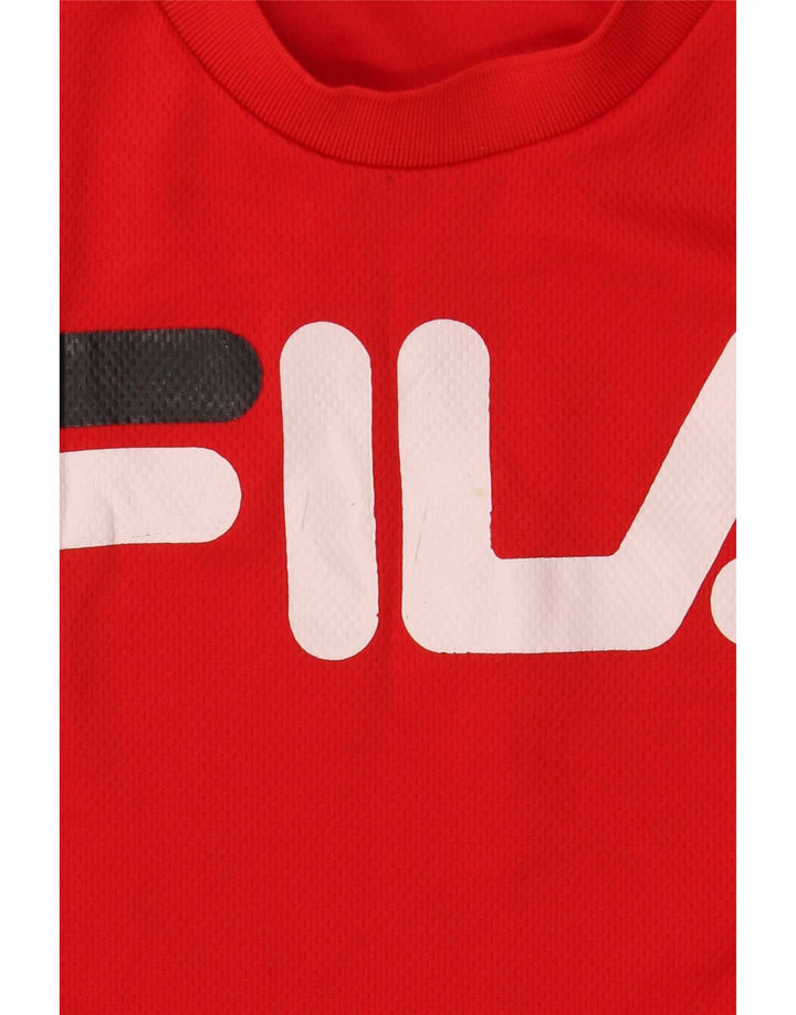 Fila Herre Grafisk Vest Top Lille Rød Colourblock Polyester