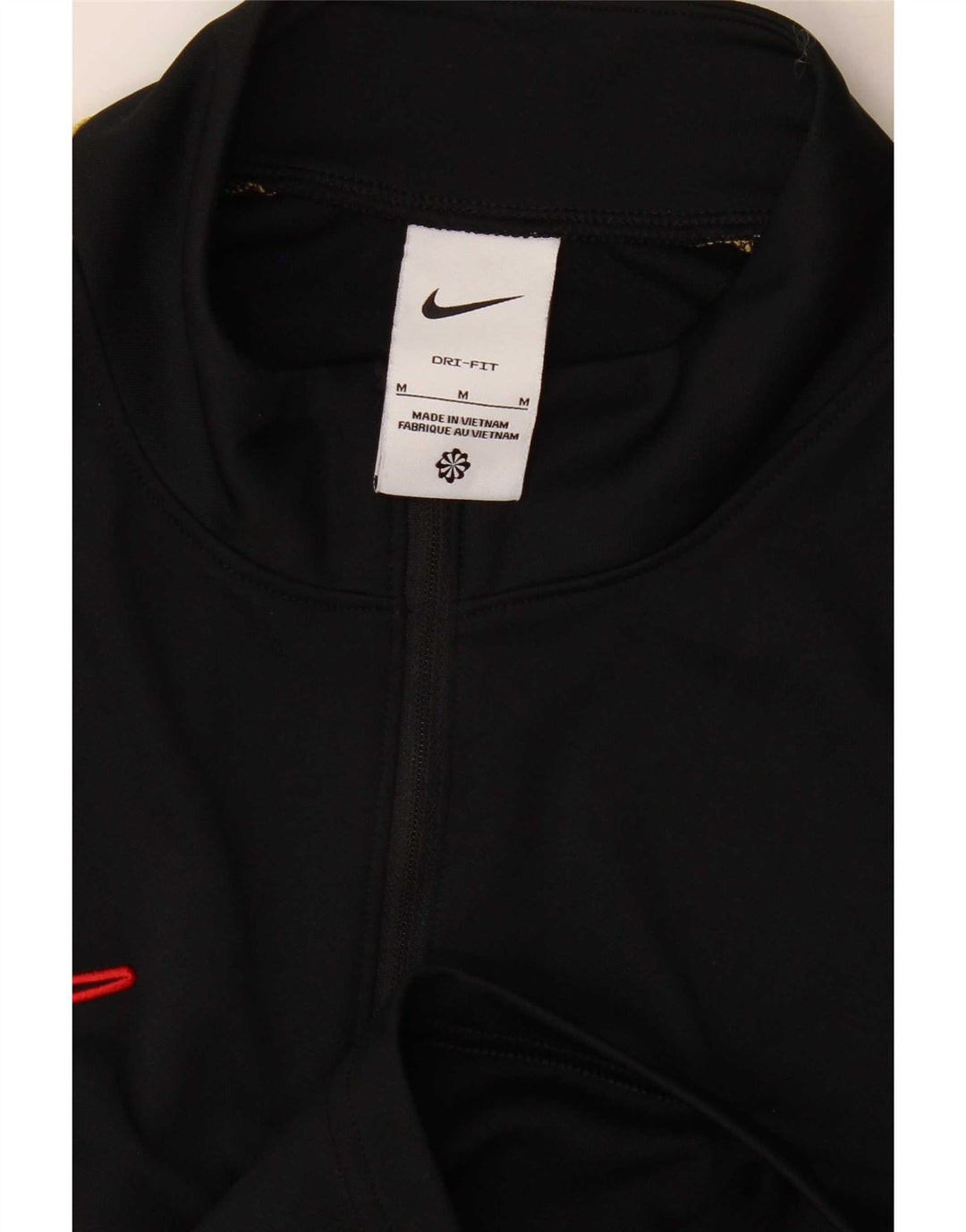 Nike Herre Dri Fit Pullover med lynlås-hals Træningsdragt Top Medium Sort Colourblock