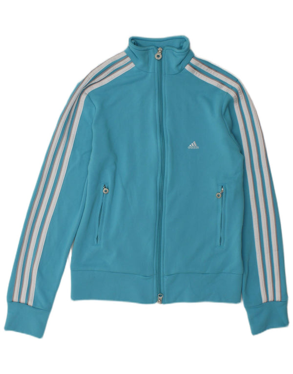 Adidas træningsdragt topjakke til kvinder UK 12 Medium Blue Polyester