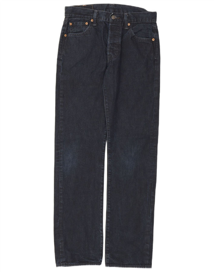 LEVI'S Herre 501 Straight Jeans W30 L34 Marineblå Bomuld