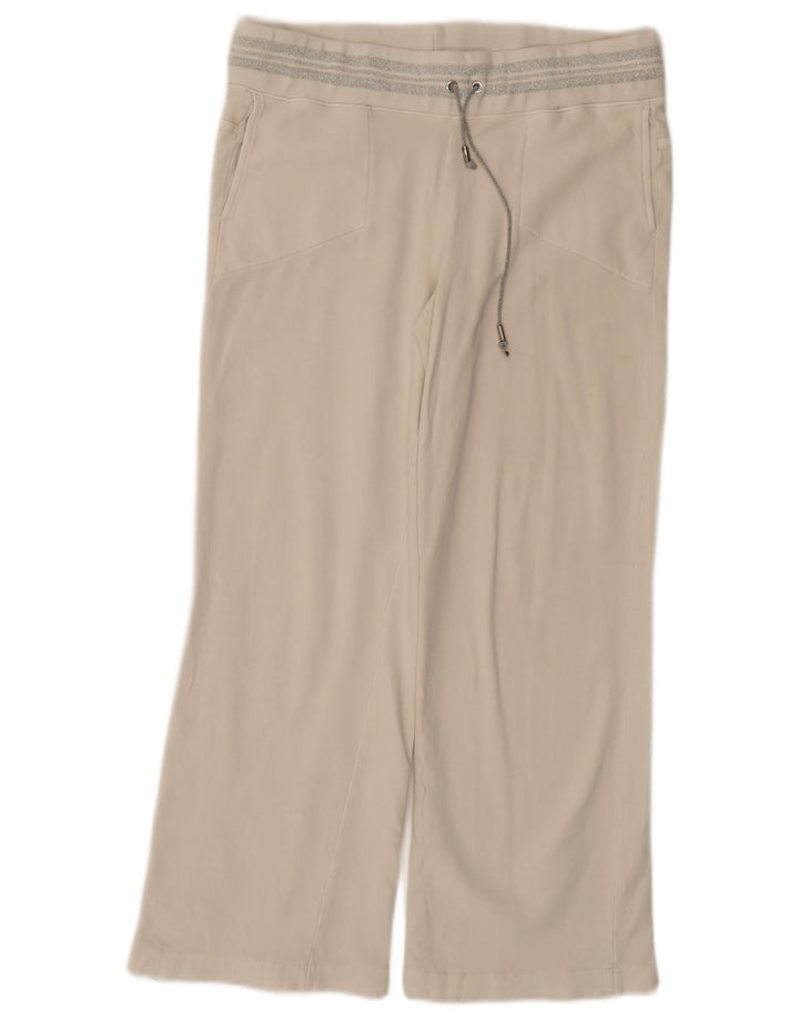 TRUSSARDI Træningsdragtsbukser til kvinder UK 14 Medium Off White Bomuld