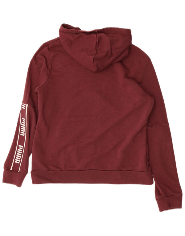PUMA Grafisk hættetrøje til kvinder UK 14 Medium Bourgogne bomuld