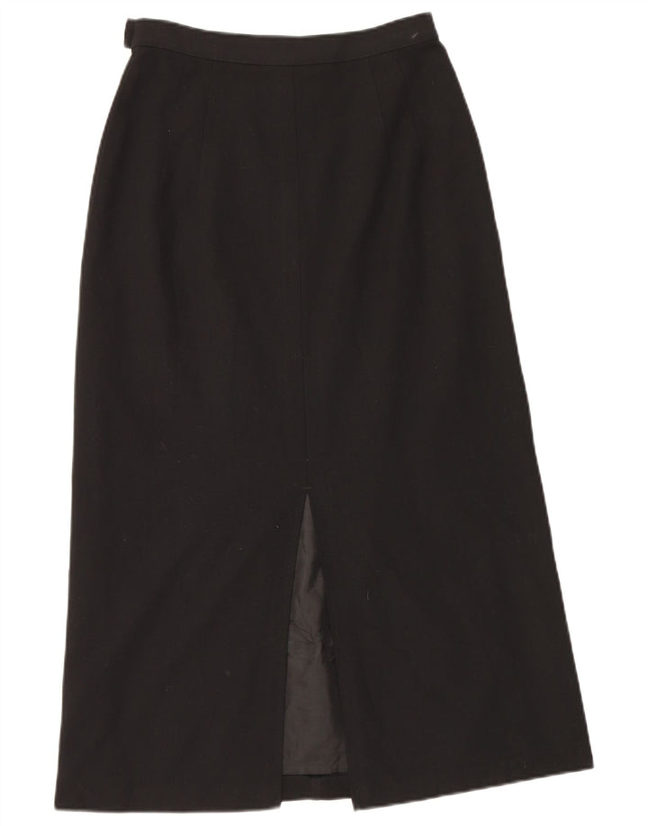 Marks & Spencer Dame Maxi Nederdel UK 12 Medium W28 Sort Polyester