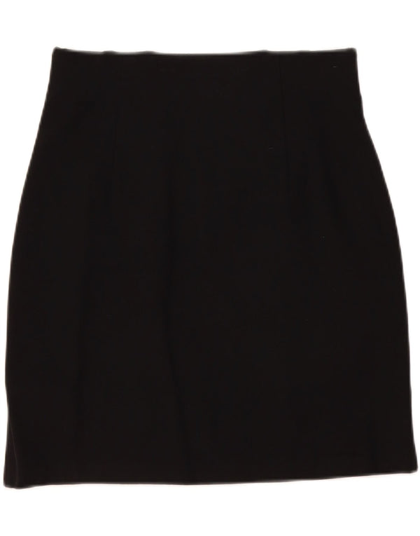 Marks & Spencer Mininederdel til kvinder UK 12 Medium W30 Sort Viscose