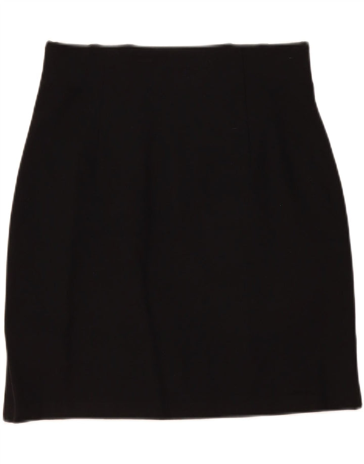 Marks & Spencer Mininederdel til kvinder UK 12 Medium W30 Sort Viscose