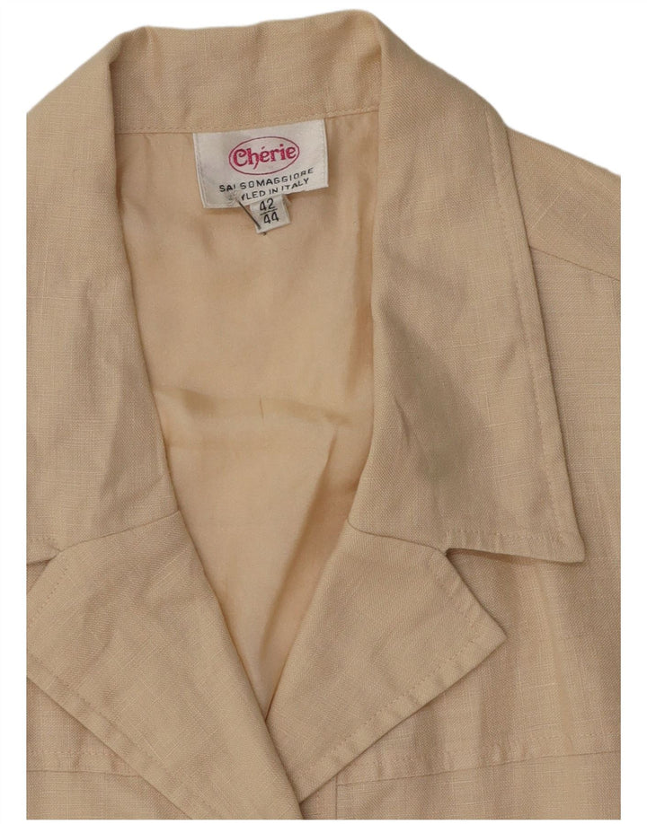 cherie Dame 4-knaps blazerjakke IT 42/44 Medium Beige Linned