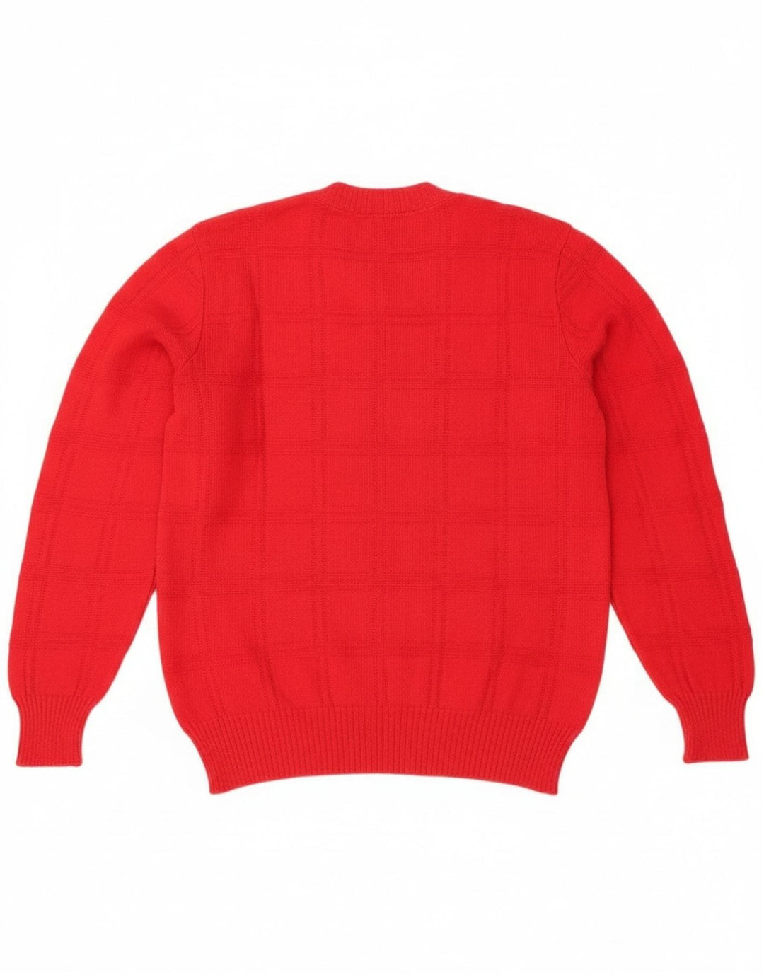 Vintage Dame V-hals sweater UK 14 Medium Rød