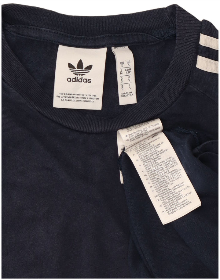 Adidas T-shirt top til mænd, lille marineblå bomuld