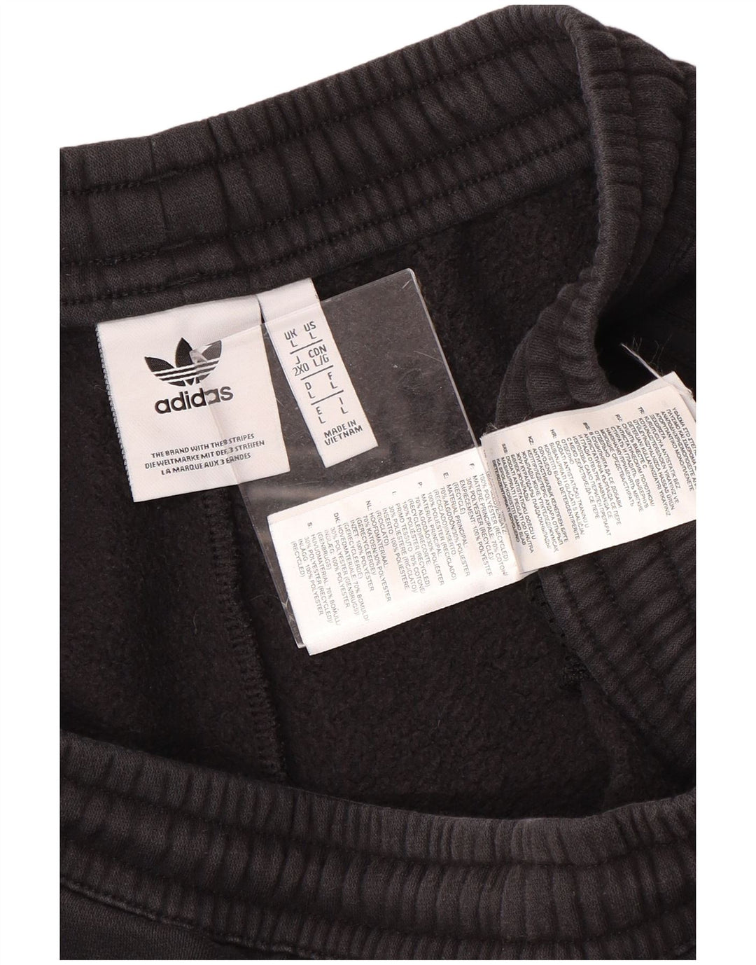 ADIDAS Træningsdragt bukser til mænd Joggers Large Black Colourblock Bomuld