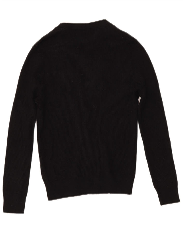 Marks & Spencer Dame Cardigan Sweater UK 12 Medium Black Viscose
