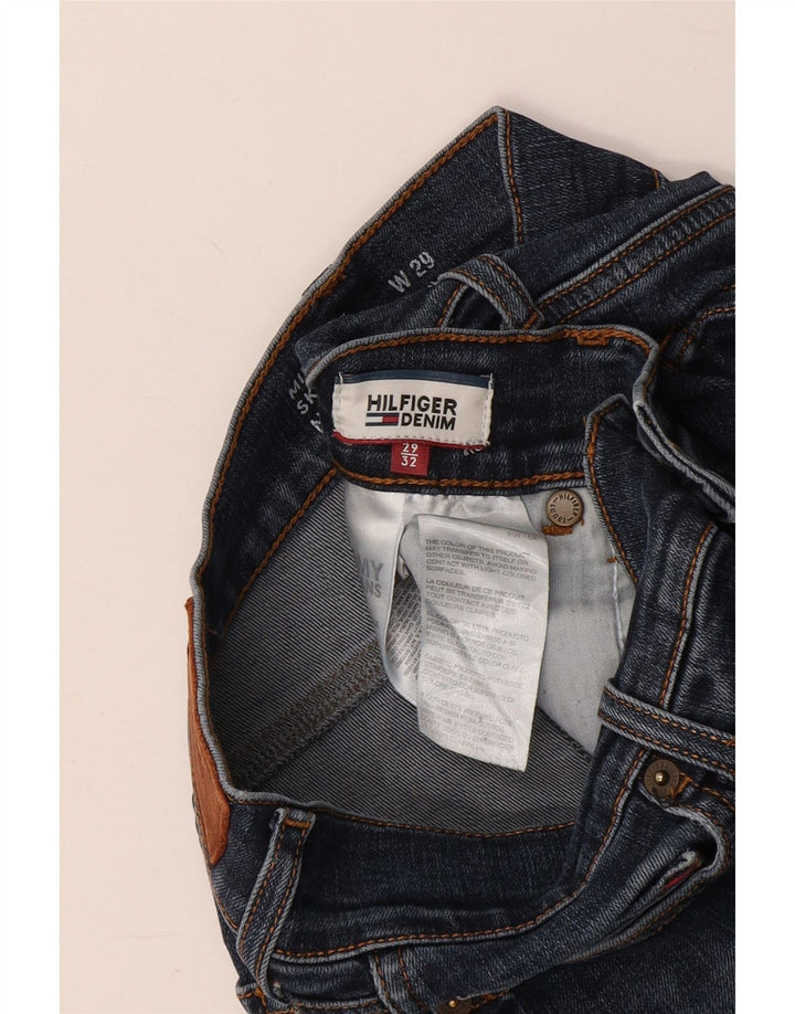 TOMMY HILFIGER Dame Mid Rise Skinny Jeans W29 L32 Blå Bomuld