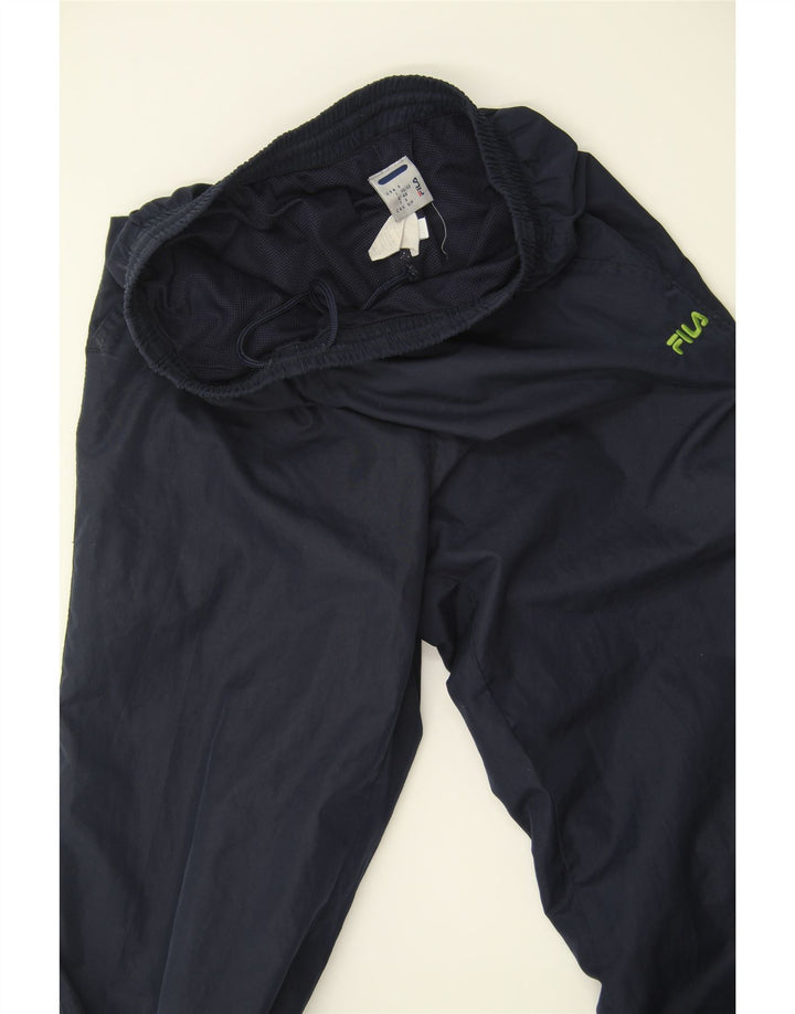 FILA Mens Tracksuit Trousers Small  Navy Blue Polyester Vintage Fila and Second-Hand Fila from Messina Hembry 