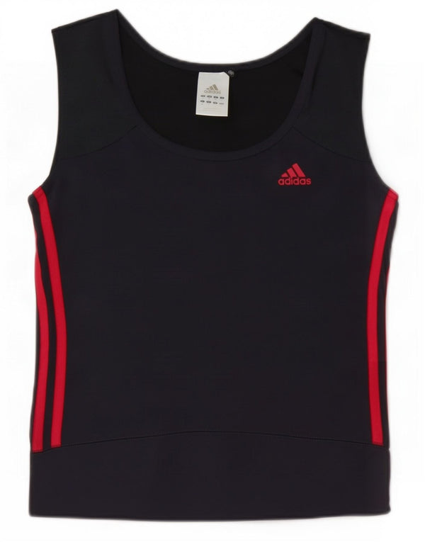 Adidas Dame Clima 365 Crop Vest Top UK 10 Lille Grå Polyamid